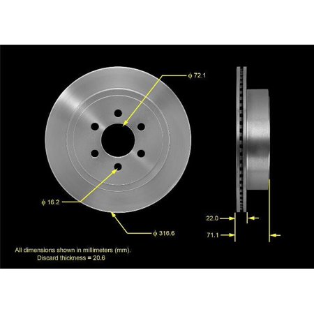 BENDIX PREMIUM PRT5523 - Disc Brake Rotor Fits select: 2003 DODGE DURANGO