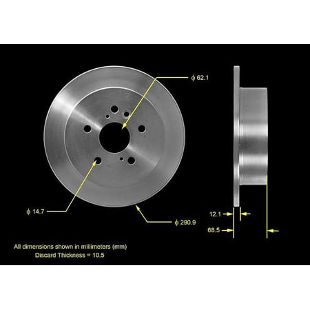 BENDIX PREMIUM PRT5550 - Disc Brake Rotor Fits select: 2004-2010 TOYOTA SIENNA