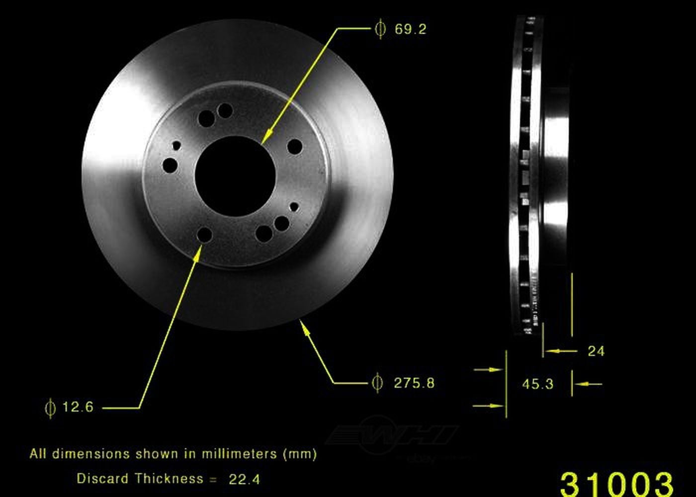 BENDIX PRT1574 Bendix Brake Rotor Fits select: 1991-1997 MITSUBISHI ECLIPSE, 1991-1996 DODGE STEALTH