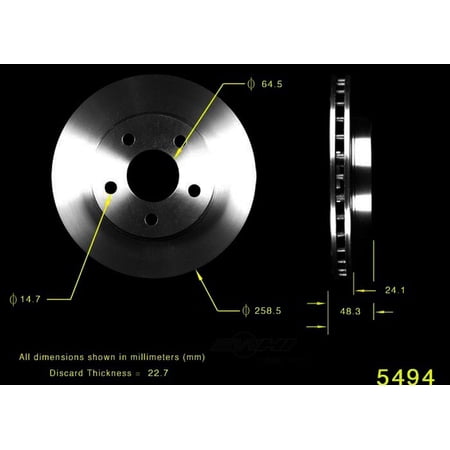 BENDIX PRT1713FC Bendix Brake Rotor Fits select: 1990 FORD THUNDERBIRD SUPER COUPE, 1989-1992 MERCURY COUGAR