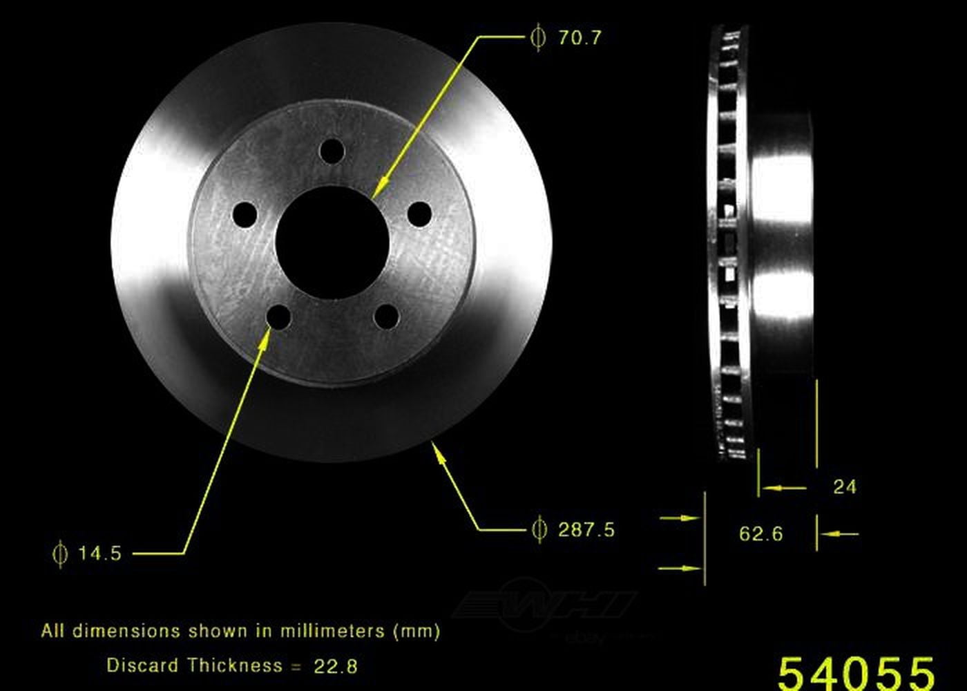 BENDIX PRT1752 Bendix Brake Rotor Fits select: 1984-1986 FORD MUSTANG, 1984-1990 LINCOLN MARK VII