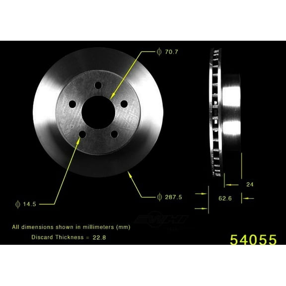 BENDIX PRT1752 Bendix Brake Rotor Fits select: 1984-1986 FORD MUSTANG, 1984-1990 LINCOLN MARK VII