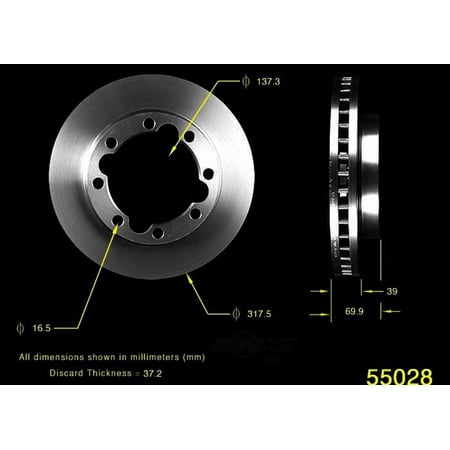 BENDIX PRT1770 Bendix Brake Rotor Fits select: 1994-1999 DODGE RAM 2500, 1994-1999 DODGE RAM 3500