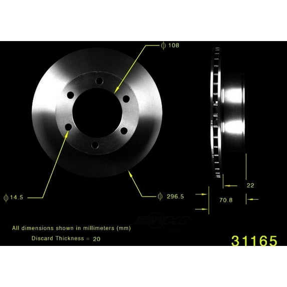 BENDIX PRT5078 Bendix Brake Rotor Fits select: 1995-2004 TOYOTA TACOMA, 1996-2002 TOYOTA 4RUNNER