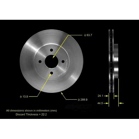 BENDIX PRT5443 Bendix Brake Rotor Fits select: 2002-2003 FORD FOCUS SVT, 2004 FORD FOCUS ZX5 SVT