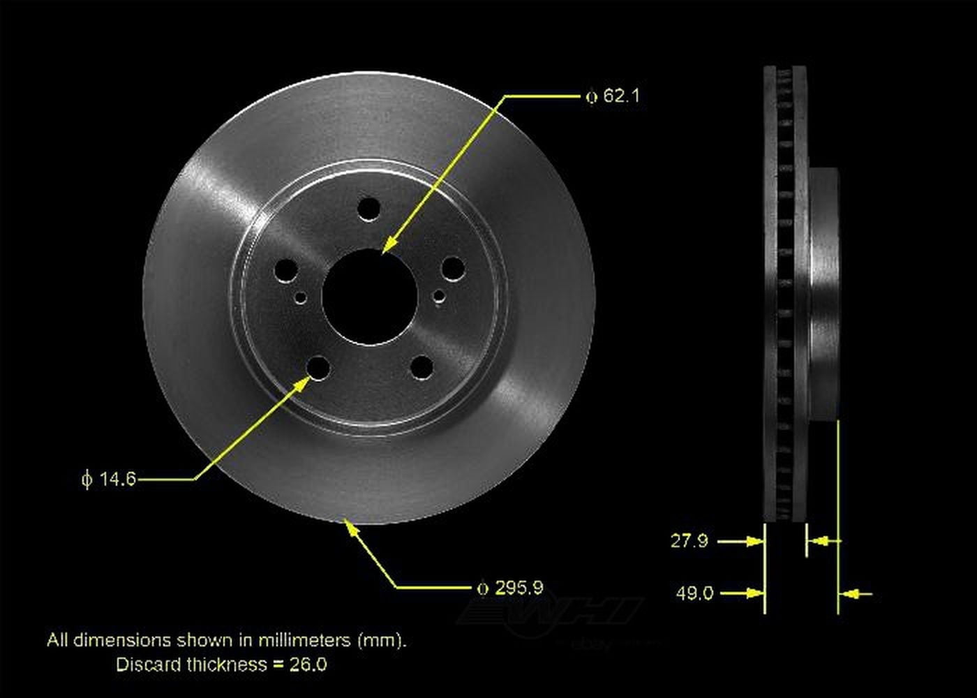 BENDIX PRT5471 Bendix Brake Rotor Fits select: 2005-2006 TOYOTA CAMRY, 2004-2010 TOYOTA SIENNA
