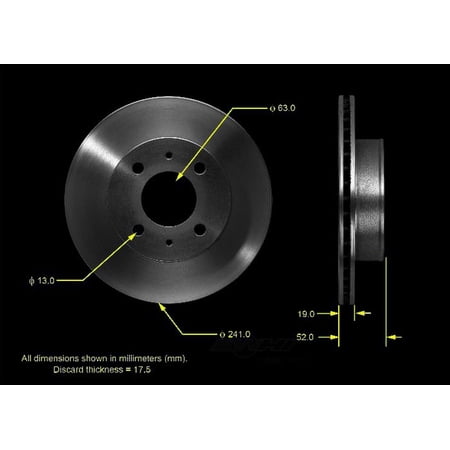 BENDIX PRT5472 Bendix Brake Rotor Fits select: 2000-2002 HYUNDAI ACCENT