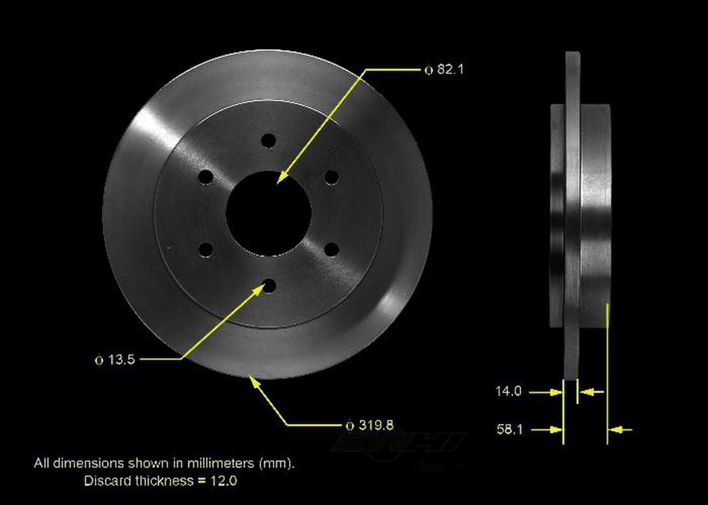 BENDIX PRT5475 Bendix Brake Rotor