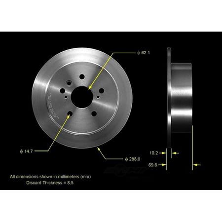 BENDIX PRT5549 Bendix Brake Rotor Fits select: 2004-2007 TOYOTA HIGHLANDER, 2004-2009 LEXUS RX