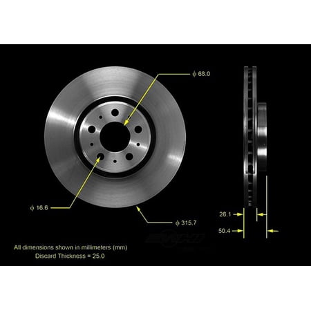 BENDIX PRT5552 Bendix Brake Rotor Fits select: 2003-2013 VOLVO XC90