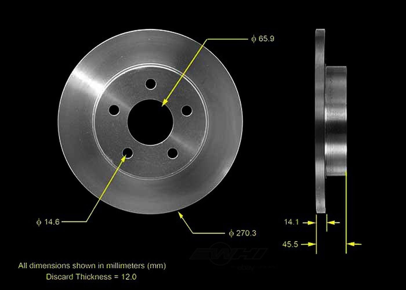 BENDIX PRT5563 Bendix Brake Rotor Fits select: 2004-2012 CHEVROLET MALIBU, 2005-2008 CHEVROLET COBALT