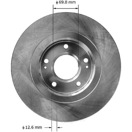 BENDIX PRT5946 Bendix Brake Rotor Fits select: 2005-2006 MITSUBISHI OUTLANDER, 2009 MITSUBISHI LANCER RALLIART