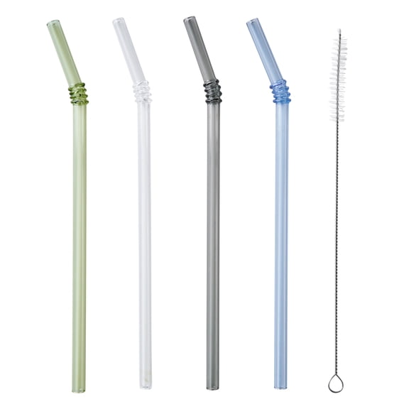 Better Homes and Gardens Mixed Colored Bendy Straws 9 Inches, Set of 5