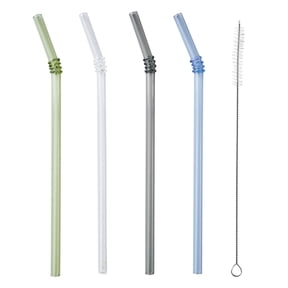 Better Homes and Gardens Mixed Colored Bendy Straws 9 Inches, Set of 5