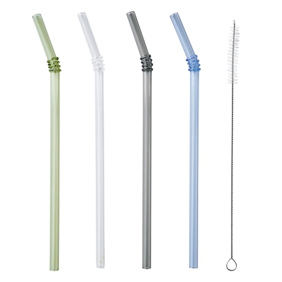 Better Homes and Gardens Mixed Colored Bendy Straws 9 Inches, Set of 5
