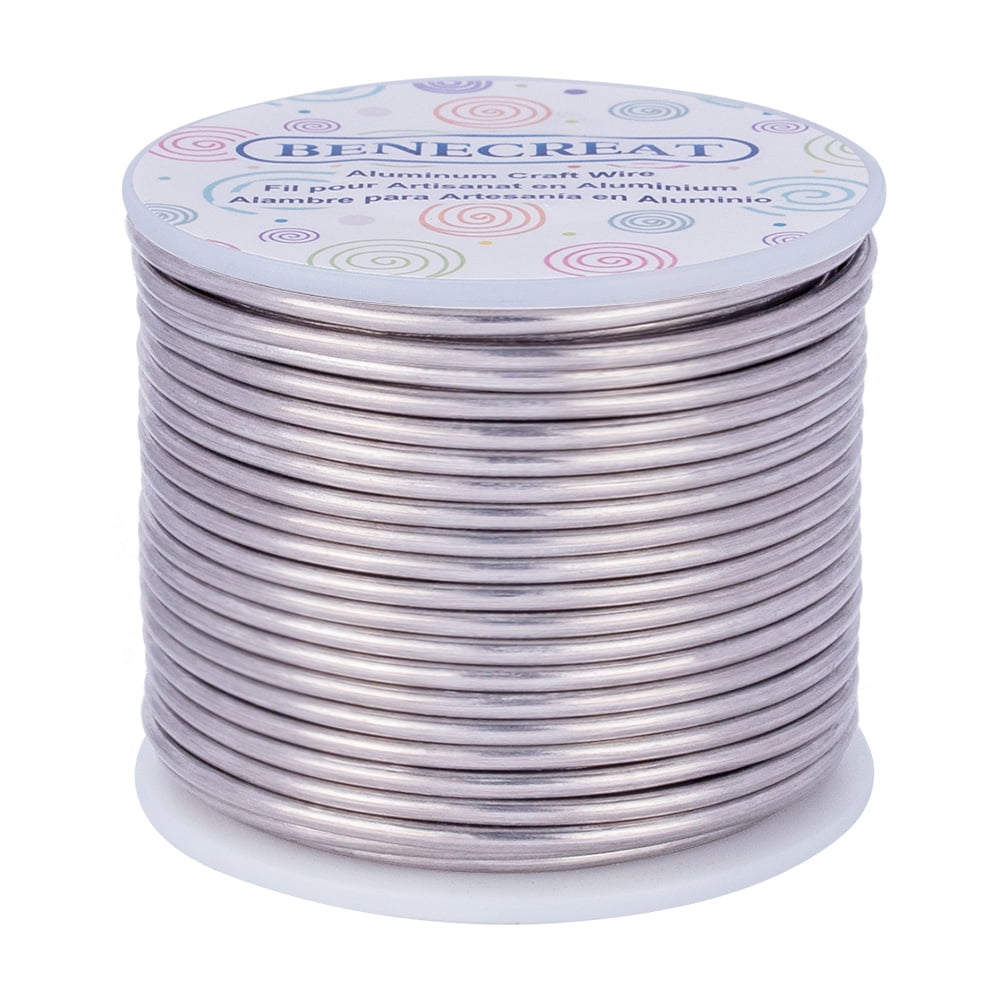 Beebeecraft BENECREAT 9 Gauge (3mm) Transparent PVC Plastic Covered  Aluminum Wire 100FT Bendable Aluminum Craft Wire for Making Clothing, Hats,  Head