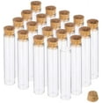 thumbnail image 1 of BENECREAT 20 Pack 30ml Glass Tubes Transparent Decoration Bottles with Cork Stoppers for Arts, Crafts and Other Small Projects, 1 of 7