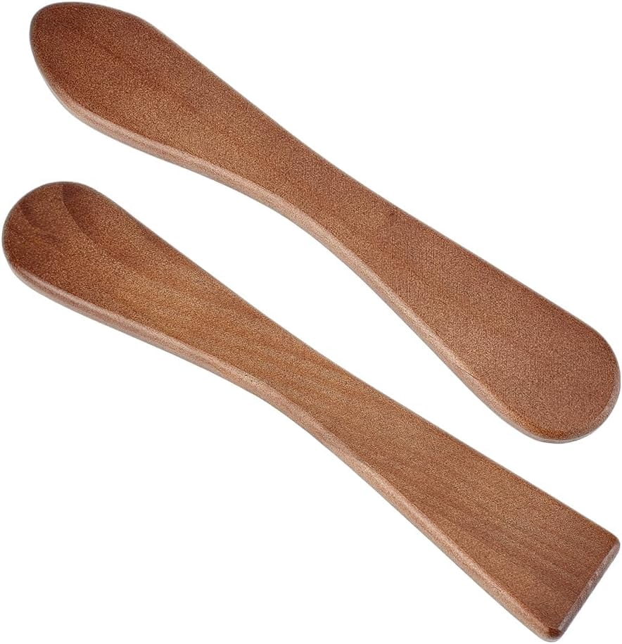 BENECREAT 2PCS Wooden Clay Sculpting Tool, 10x1.7x0.4inch Double Ended Modeling Pottery Tools for Cutting Carving Detailing and Smoothing