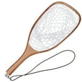 thumbnail image 1 of BENESKY Fly Fishing Landing Net Wooden Frame Trout Bass Catch and Release Net Waterproof Lightweight, 1 of 6