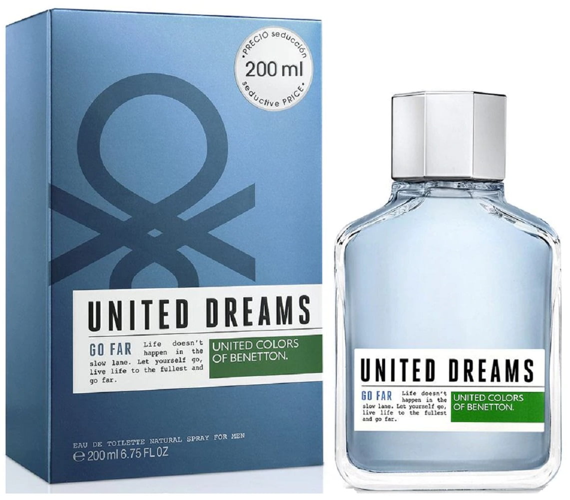 UNITED DREAMS GO FAR * Benetton 6.75 oz / 200 ml Eau de Toilette Men Cologne