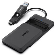 BENFEI 2.5 inch SATA to USB tool free external hard drive enclosure, USB C/A to Sata compatible for 2.5  SSDoptimized for SSD, support UASP SATA III