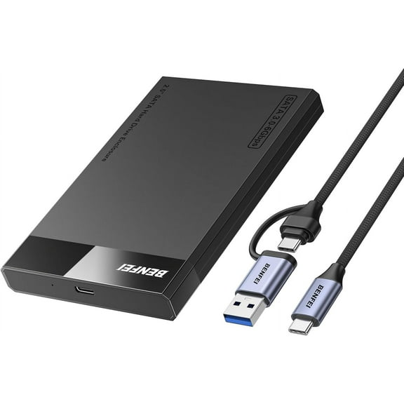 BENFEI 2.5 Inch SATA to USB Tool Free External Hard Drive Enclosure (6Gbps, Optimized for SSD, Support UASP SATA III)