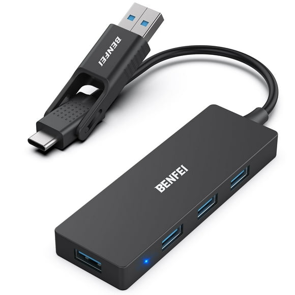 BENFEI 4-Ports USB 3.0 Hub, Ultra-Slim USB Expander for Laptop, Desktop PC, Xbox, PS5