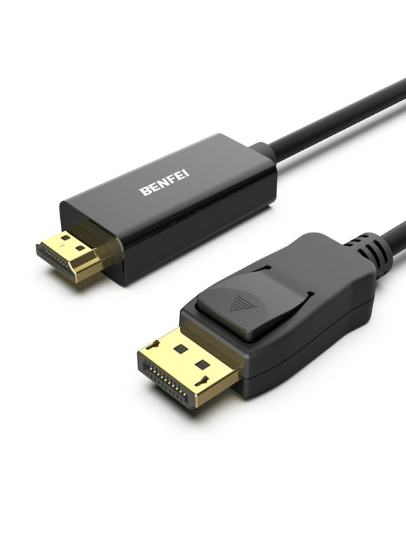 BENFEI 4K DisplayPort to HDMI 6 Feet Cable, Uni-Directional DP 1.2 Computer to HDMI 1.4 Screen Cable Compatible with HP, ThinkPad, AMD, NVIDIA, Desktop