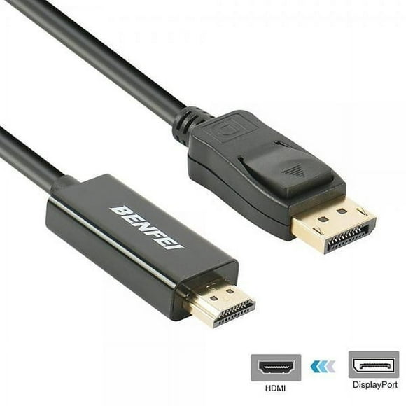 BENFEI 4K DisplayPort to HDMI 6 feet Cable,Uni-Directional,Compatible with HP, ThinkPad, AMD, NVIDIA