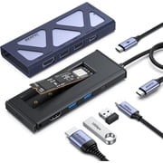 BENFEI 6-in-1 USB C Hub with M.2 NVMe SSD Enclosure, 10Gbps USB 3.2 Ports (2×USB-A + 1×USB-C), 100W PD, 4K@60HZ HDMI–Compatible with MacBook Pro/Air, iPad Pro, Dell XPS, Surface Pro