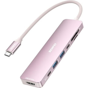 BENFEI 7-in-1 USB C Hub with HDMI(4K@60Hz), 2 USB-A, 1 USB-C Data, 100W Charge, SD/TF Card Reader, Silicone Tangle-Free Cable Compatible with MacBook Pro/Air, iPad Pro, iMac, iPhone 15 Pro/Pro Max