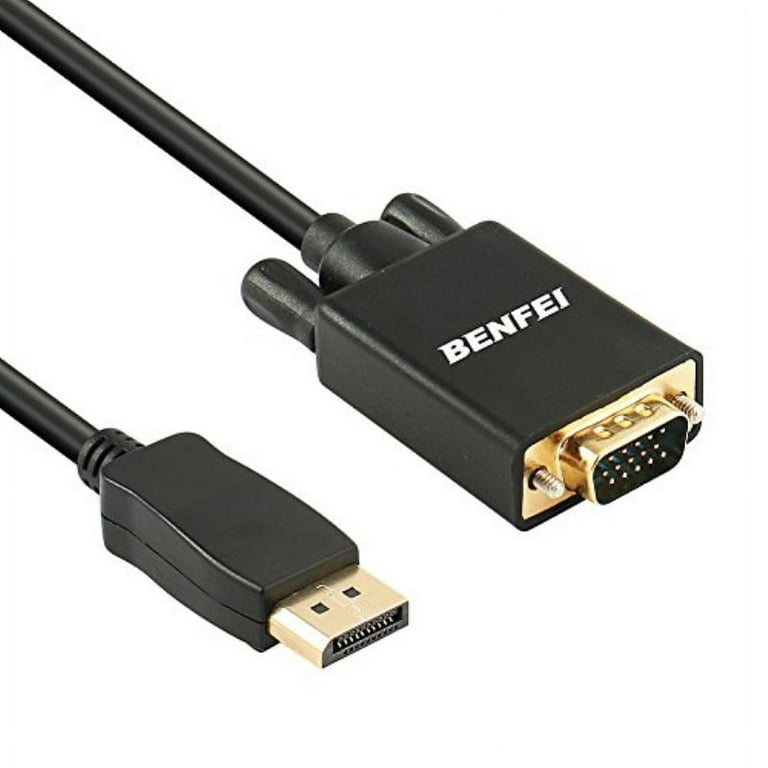 BENFEI DisplayPort to VGA 6 Feet Cable, Uni-Directional DP DisplayPort  Computer to VGA Monitor Cable Male to Male Gold-Plated Cord Compatible with