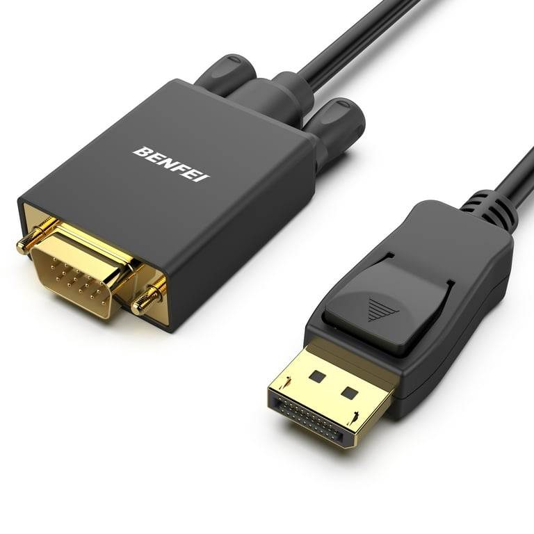 BENFEI DisplayPort to VGA 6 Feet Cable, Uni-Directional DP DisplayPort  Computer to VGA Monitor Cable Male to Male Gold-Plated Cord Compatible with  Lenovo, Dell, HP, ASUS and Other Brand 