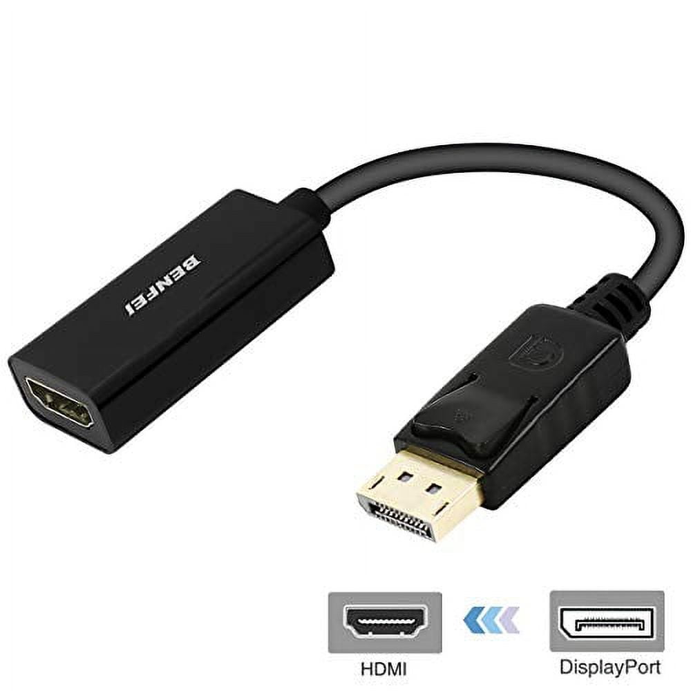 BENFEI DisplayPort to HDMI, Gold-Plated DP Display Port to HDMI Adapter  (Male to Female) Compatible for Lenovo Dell HP and Other Brand 