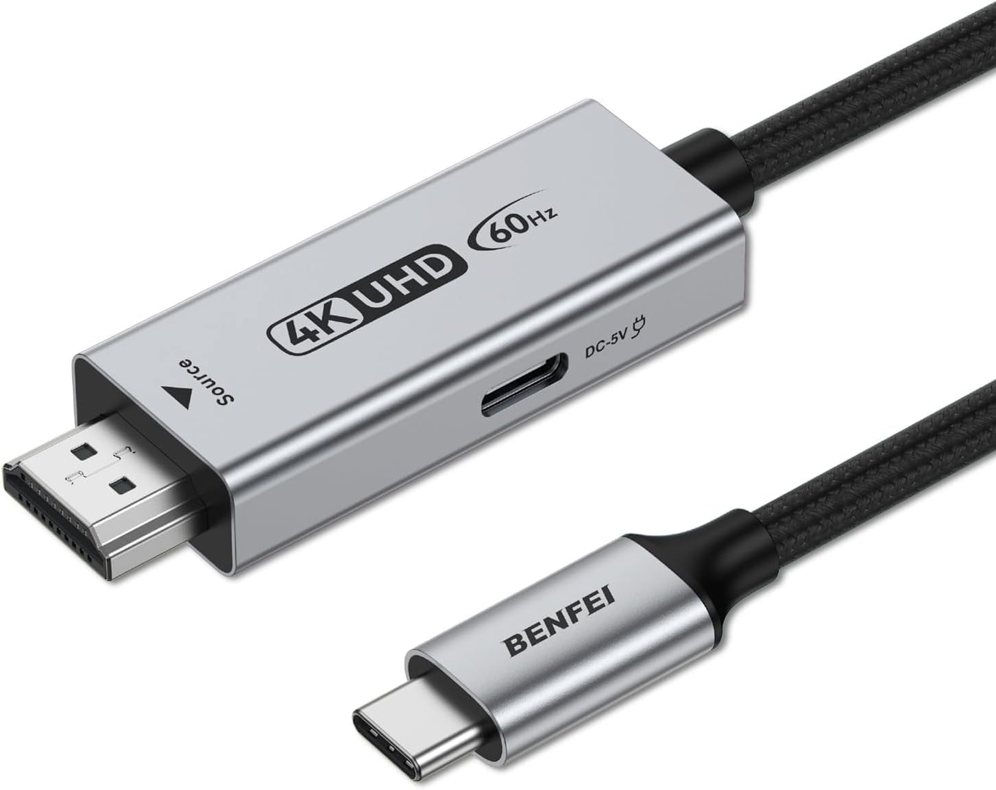 BENFEI HDMI to USB C Cable 6 feet 4K@60Hz, Unidirectional HDMI (Source) to USB-C (Display) Adapter for MacBook, Steam Deck, PS5/4, Nintendo Switch, AR/XR, Portable Monitors