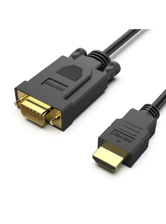 BENFEI HDMI to VGA 6 Feet Cable, Uni-Directional HDMI (Source) to VGA (Display) Cable (Male to Male) Compatible for Computer, Desktop, Laptop, PC, Monitor, Projector, HDTV, Roku, Xbox