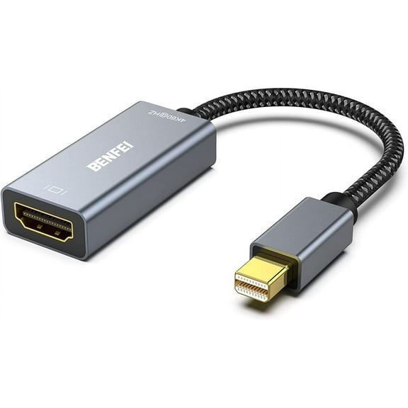 BENFEI Mini DisplayPort to HDMI, 4K@60Hz Mini DP to HDMI Adapter (Thunderbolt Compatible),Aluminium Shell&Nylon Cable