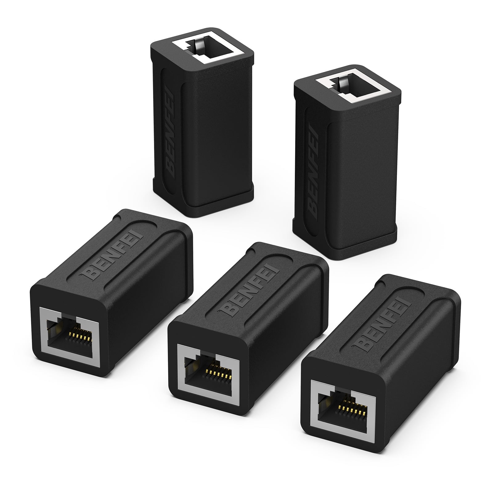 BENFEI RJ45 Inline Coupler, 5 Pack Cat7 Cat6 Cat5e Ethernet Coupler ...