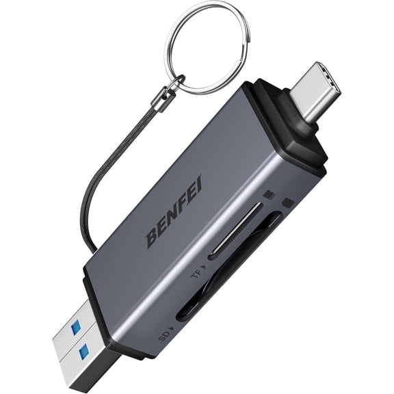 BENFEI SD Card Reader, USB C to SD Micro SD Card Memory Card Adapter Dual Slot