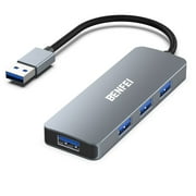 BENFEI USB 3.0 Hub, 4 Ports USB A Splitter Ultra-Slim USB Expander for Mouse, Keyboard, Flash Drive, U Disk, Printer Compatible with Laptop, Desktop PC, Xbox, P