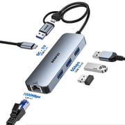 BENFEI USB-C USB 3.0 to Gigabit Ethernet Adapter with 3-Port USB 3.0
