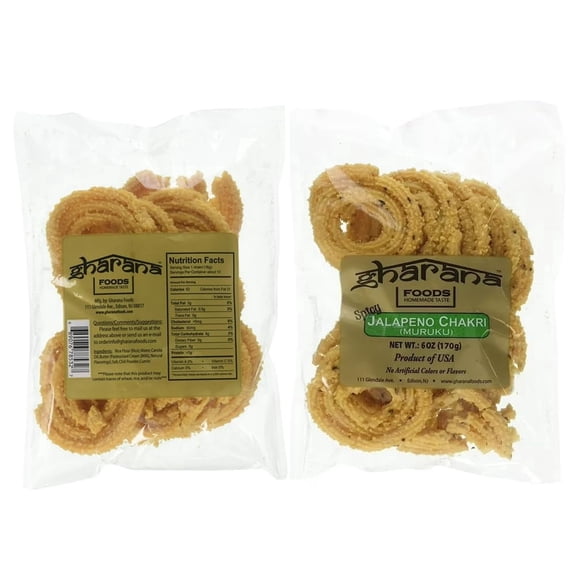 BOX OF LIFE Indian Chakri Snack Mixes Combo Pack, Original and Jalapeno Flavors, Crispy, 2 Pack