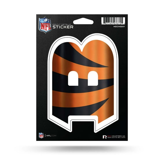 BENGALS DIE CUT METALLIC STICKER