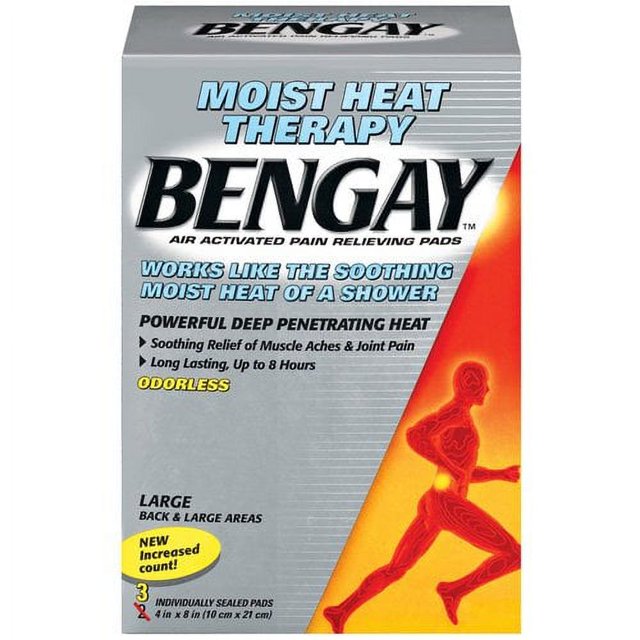 BENGAY Moist Heat Therapy Pads Large Back 3 Each