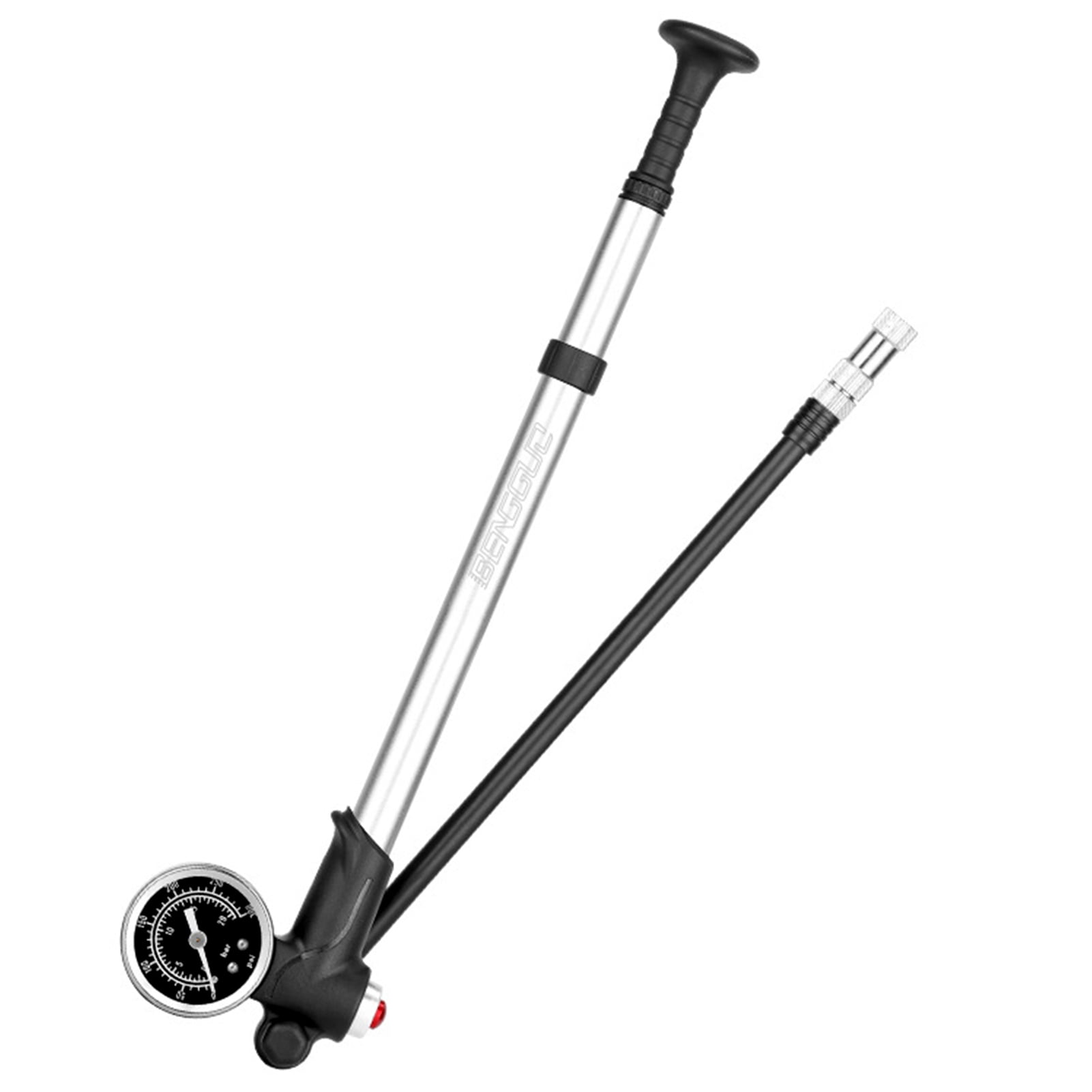 BENGGUO High Pressure Bike Pump 300PSI with Gauge Fork Rear Suspension