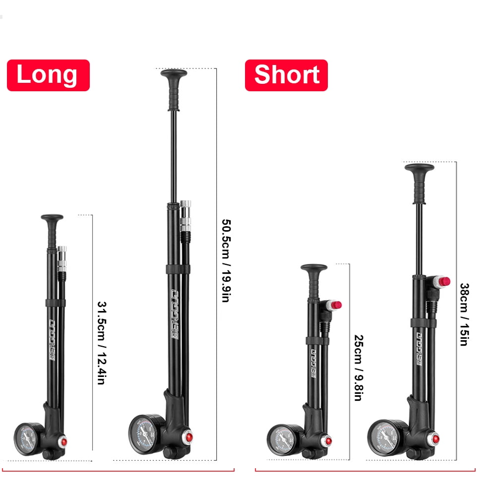 BENGGUO Bike Shock Pump with Pressure Gauge 300PSI High Pressure Bike