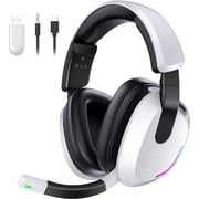 BENGOO 60H Wireless Gaming Headset with RGB Lights for PS5 PS4 PC, 7.1 Surround Sound, Noise Cancelling Mic, Bluetooth 5.3, Memory Foam Ear Cushions, Compatible with Switch Mac