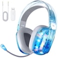 thumbnail image 1 of BENGOO Wireless Gaming Headset, Bluetooth 5.3，2.4GHz USB Over-Ear Headsets with Crystal RGB Lights for Controller, XBOX, PS5, PS4, PC, Switch, Mac,, 1 of 10