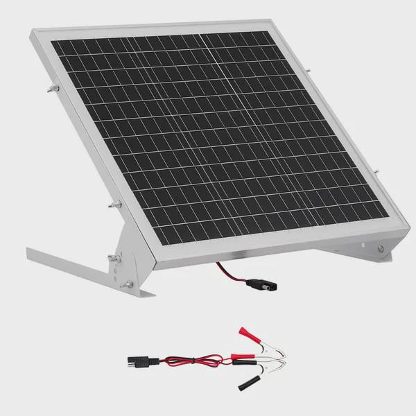BENGPAOBA-20W 12V Solar Battery Trickle Charger - Mono Solar Panel with Built-in MPPT Controller & Adjustable Mount Bracket, IP65 Waterproof - Ideal for Cars, Boats, RVs, Trailers & Roofs
