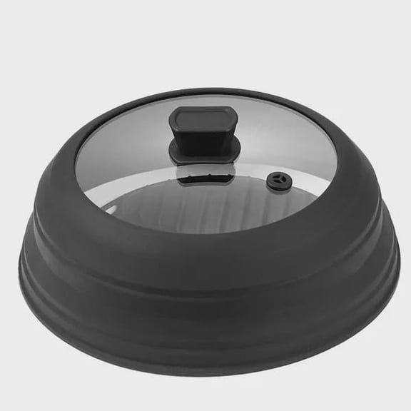 BENGPAOBA-Collapsible Microwave Splatter Cover 10.8 Inch Heat Resistant 500F Silicone Tempered Glass Lid Splatter Guard Mat